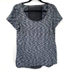 CASCADE BLUE Athletic Top Space Dye Mesh Black L